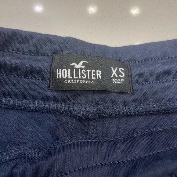 EUC HOLLISTER Navy Blue Yellow Striped Athleisure Pants XS - Picture 3 of 5